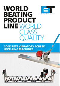 Concrete screed levelling machines