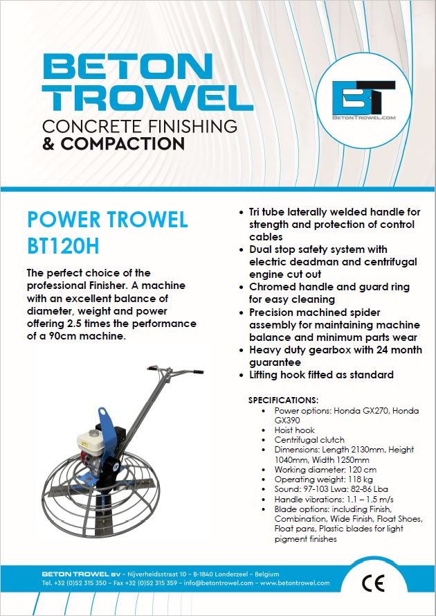 Power Trowel BT120