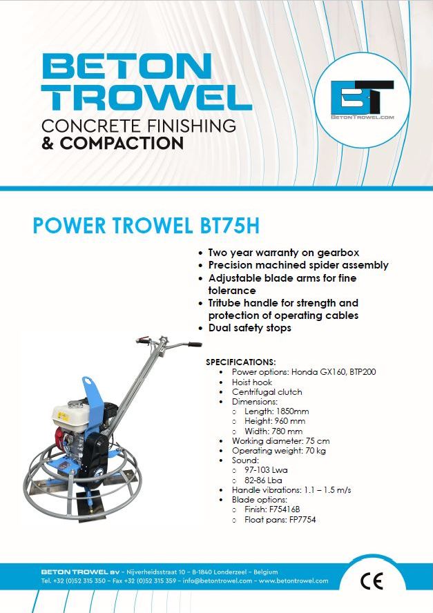 Power Trowel BT75H