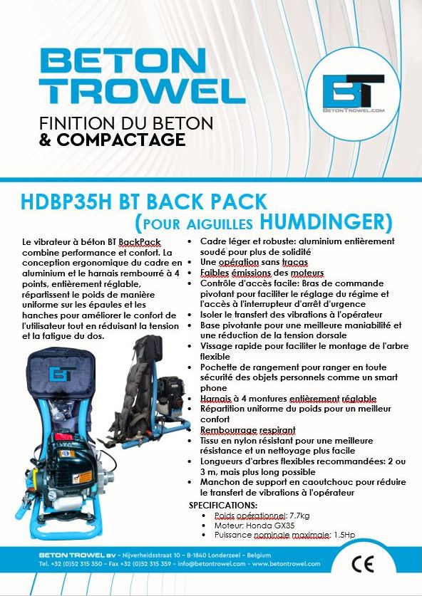 HDBP35H BT Back Pack FR
