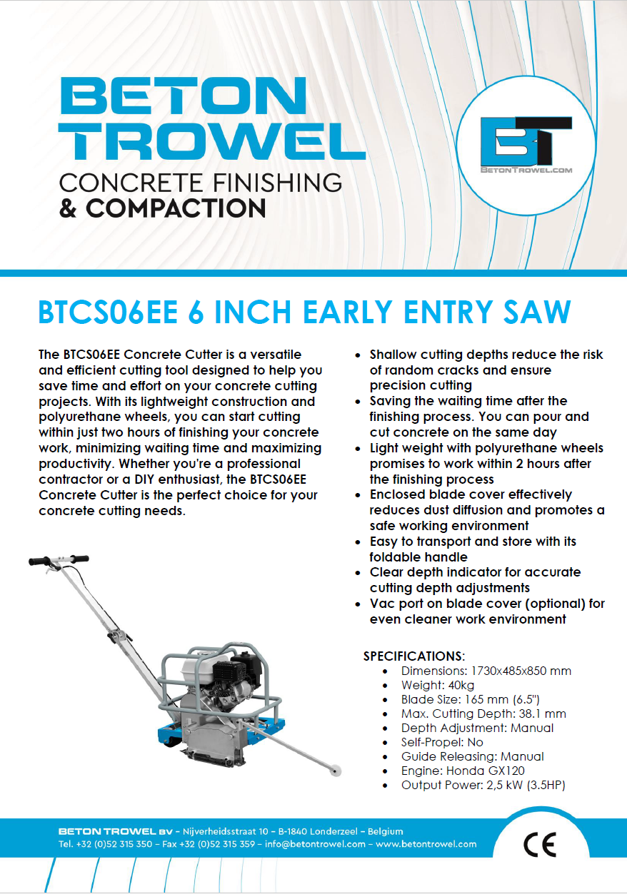BTCS06EE Early Concrete Saw