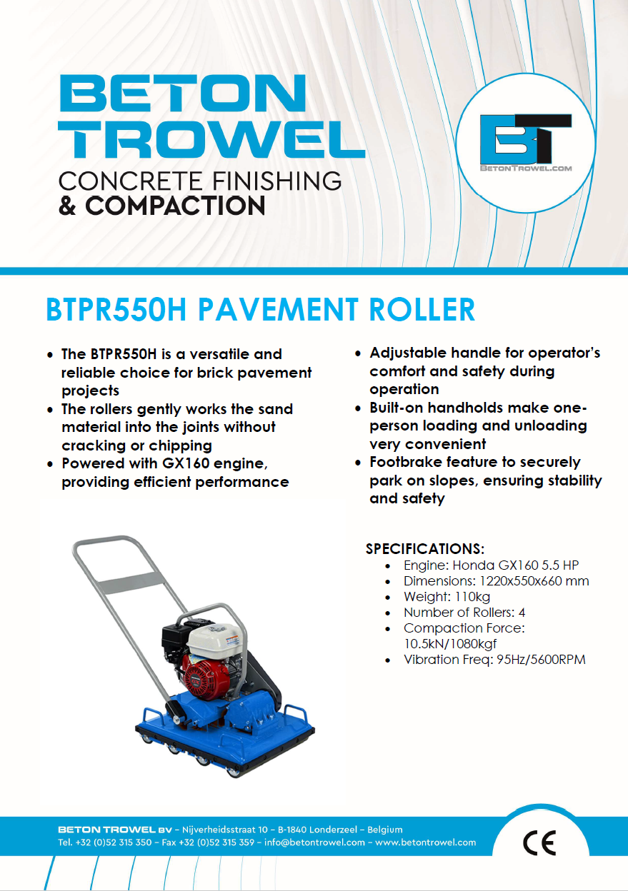 BTPR550H Pavement Roller