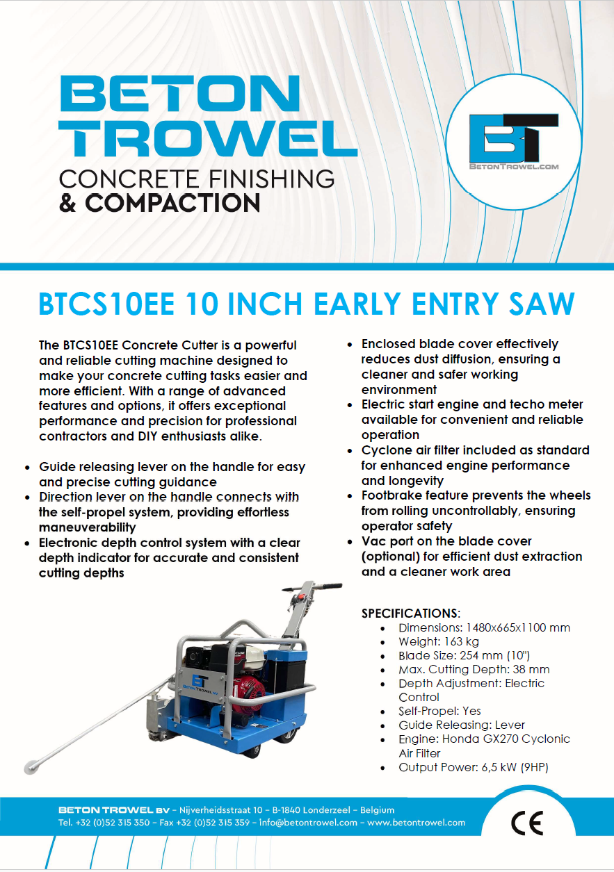 BTCS10EE Early Concrete Saw